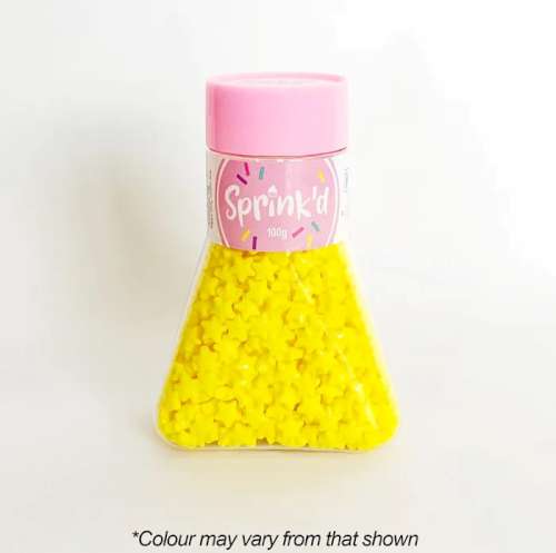 Sprink'd Sprinkles - Stars Yellow - Click Image to Close